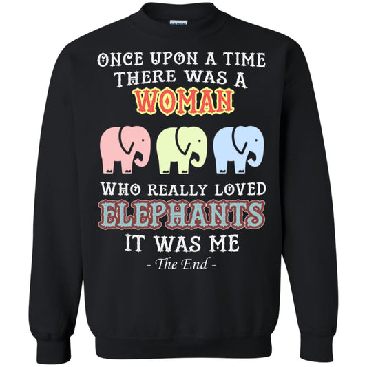 There Was A Woman Who Really Loved Elephants It Was Me Shirt Black