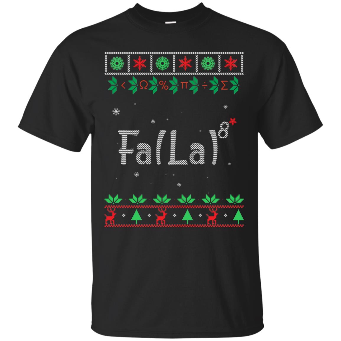 Fa La La La Mathematics X-mas Gift Shirt Black