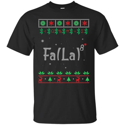 Fa La La La Mathematics X-mas Gift Shirt Black