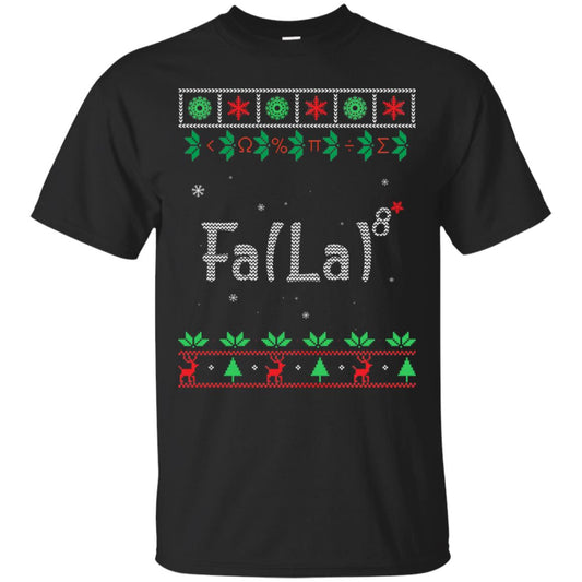 Fa La La La Mathematics X-mas Gift Shirt Black