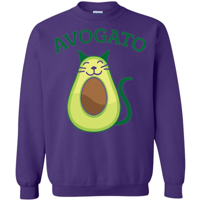 Avogato Avocado Cat Kitty Funny Meow T-shirt Purple