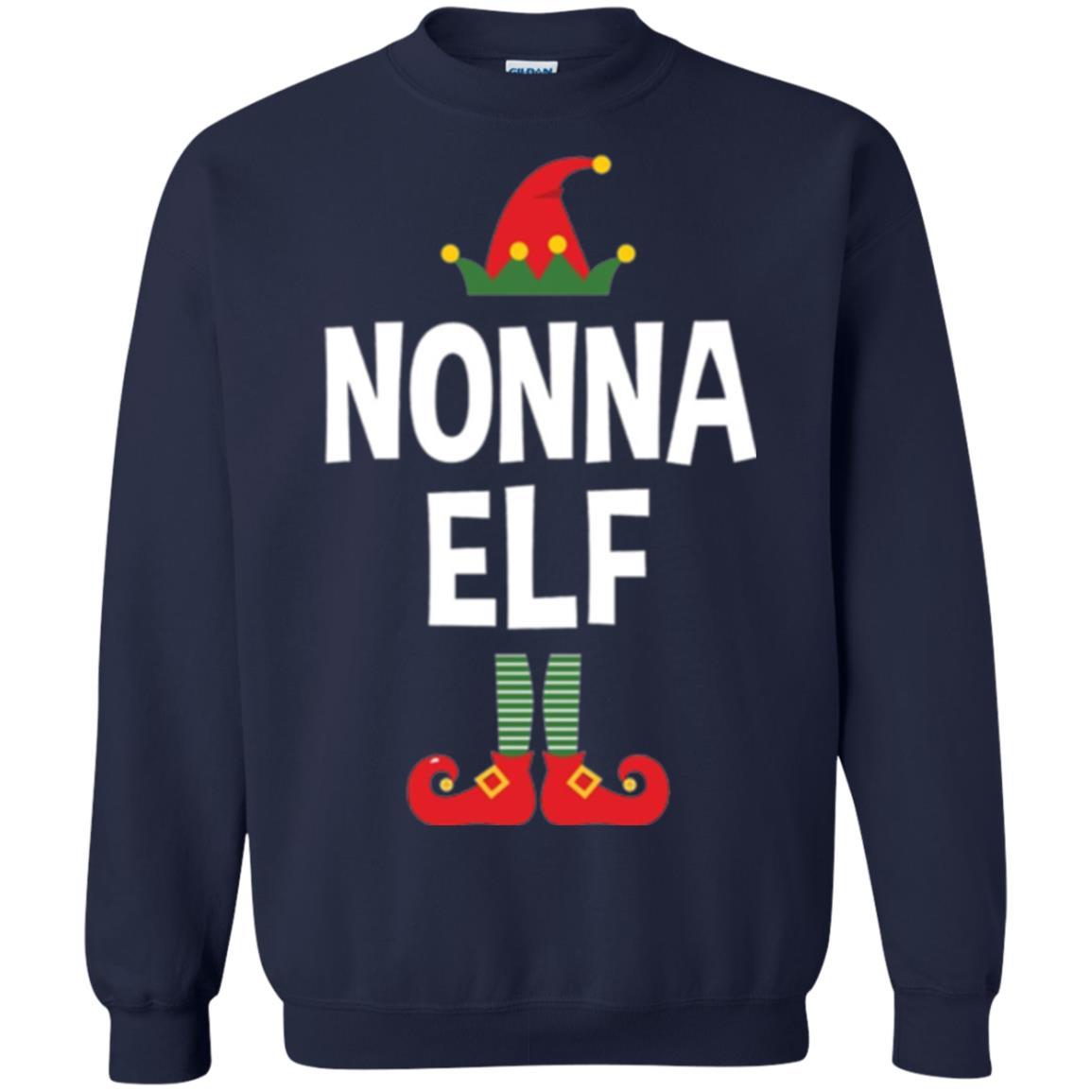 Christmas T-shirt Nonna Elf Christmas Pajamas Navy
