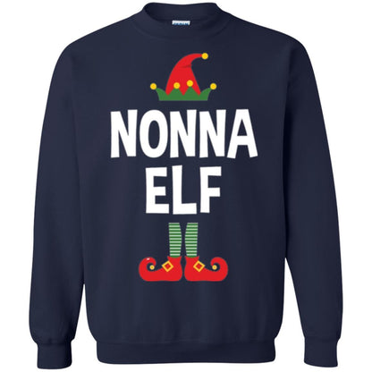 Christmas T-shirt Nonna Elf Christmas Pajamas Navy