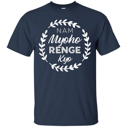 Nam Myoho Renge Kyo White Crest Shirt Navy