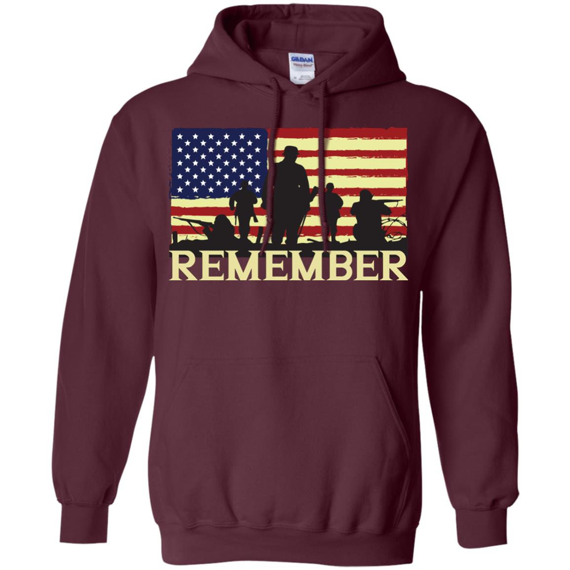 Military Of United States Memorial Day Shirt Maroon