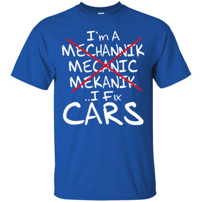 Mechanic T-shirt I Fix Cars Royal