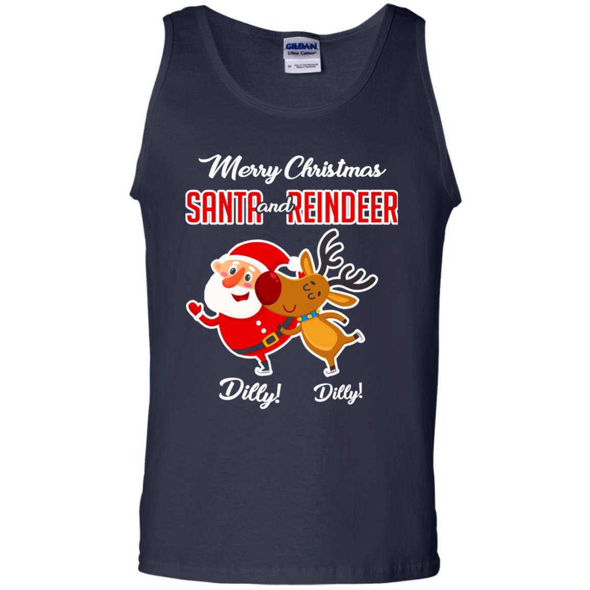 Christmas T-shirt Merry Christmas Dilly Dilly Navy