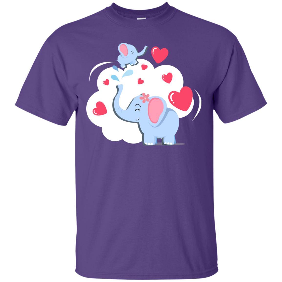 Mothers Day On 13th Of May Elephant Mom And Kid Shirt Purple