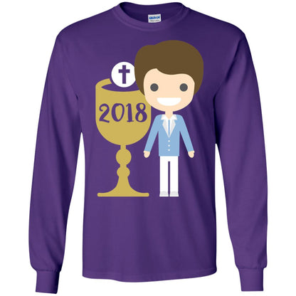 First Communion 2018 1st Holy Communion Shirt Purple