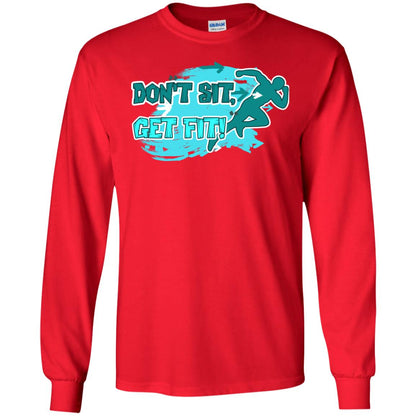 Dont Sit Get Fit Runner Shirt Red