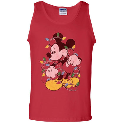Christmas Lights T-shirt Disney Mickey Mouse Red