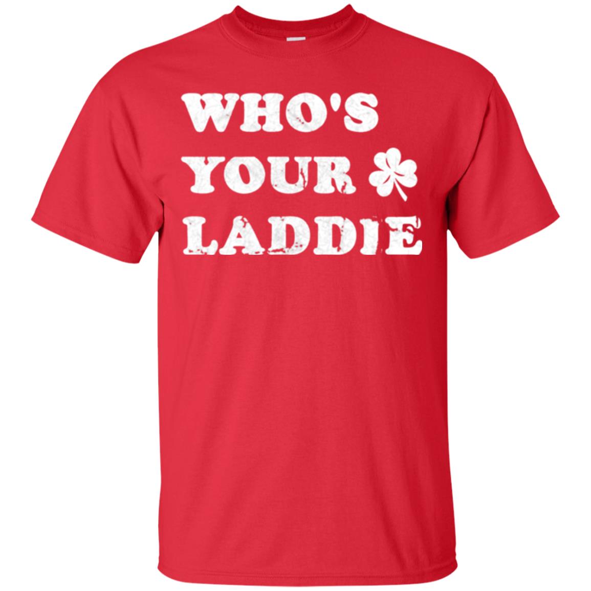 Whos Your Laddie Cute Shamrock T-shirt Red
