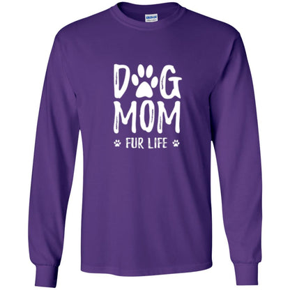 Dog Lover T-shirt Dog Mom Fur Life T-shirt Purple