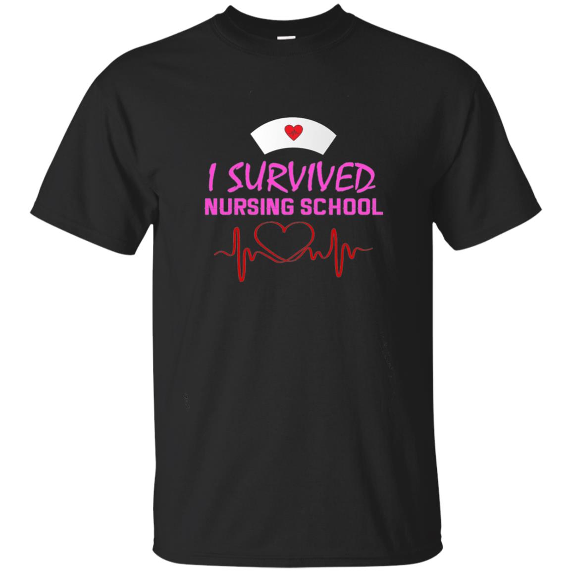 I Survived Nursing School Nursing Survivor Shirt Black