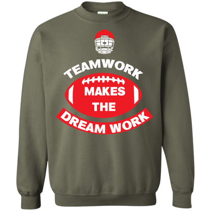 Football T-shirt TeamWork Makes The Dreamwork Military Green