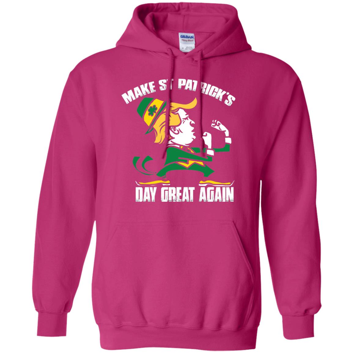 Trump Make St Patricks Day Great Again Funny Trump T-shirt Heliconia