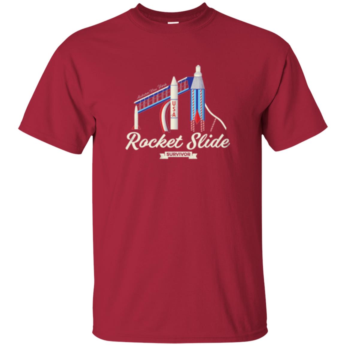 I Survived The Rocket Slide T-shirt Cardinal