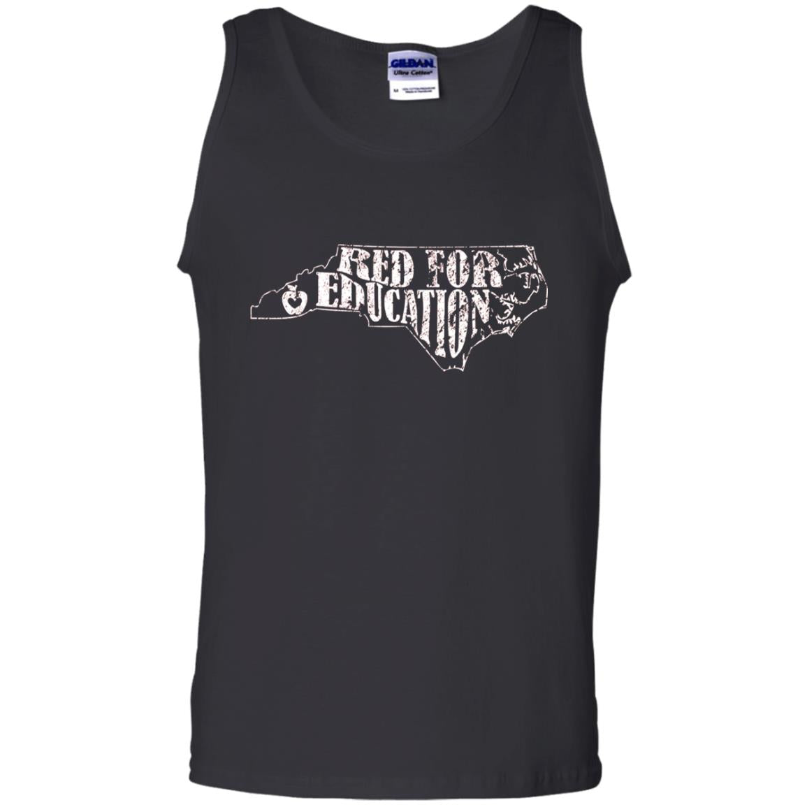 Distressed North Carolina Nc Red For Educator Shirt Black
