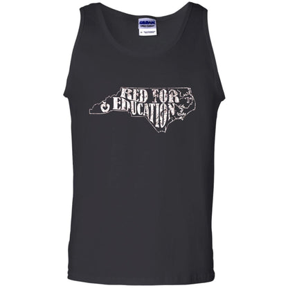 Distressed North Carolina Nc Red For Educator Shirt Black