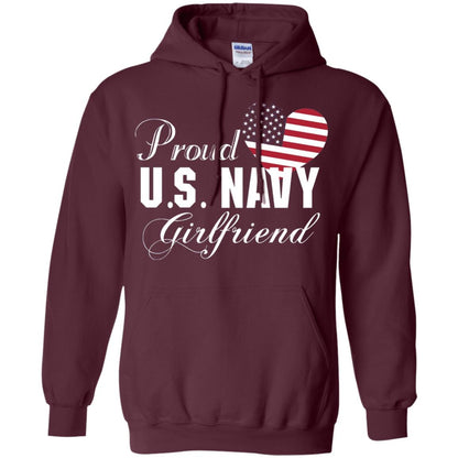 Pride U.s. Army Shirt Proud Navy Girlfriend Heart Maroon
