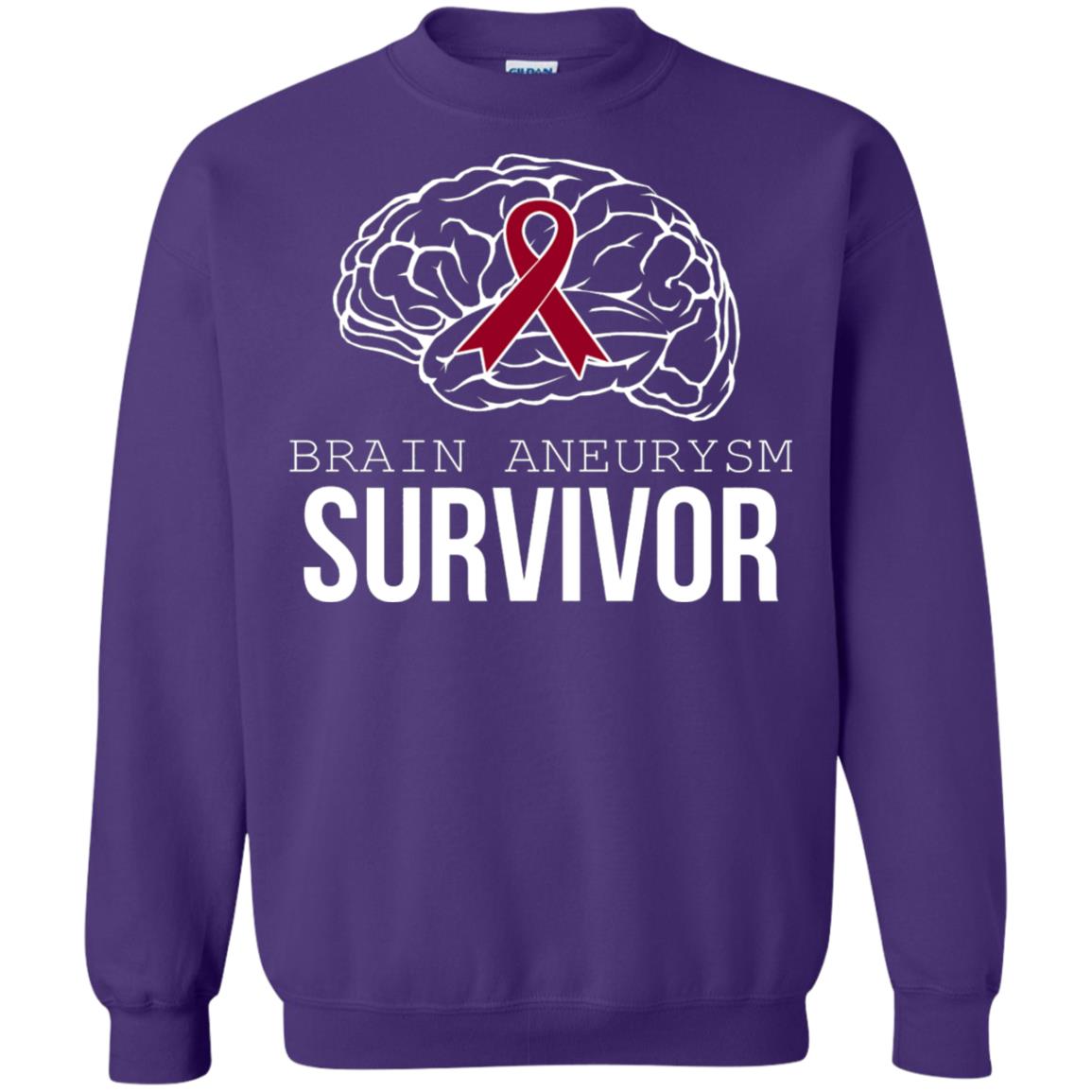 Brain Aneurysm Survivor T-shirt Purple