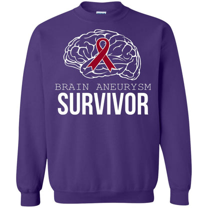 Brain Aneurysm Survivor T-shirt Purple