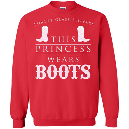 Forget Glass Slippers This Princess Wears Boots T-shirt Red