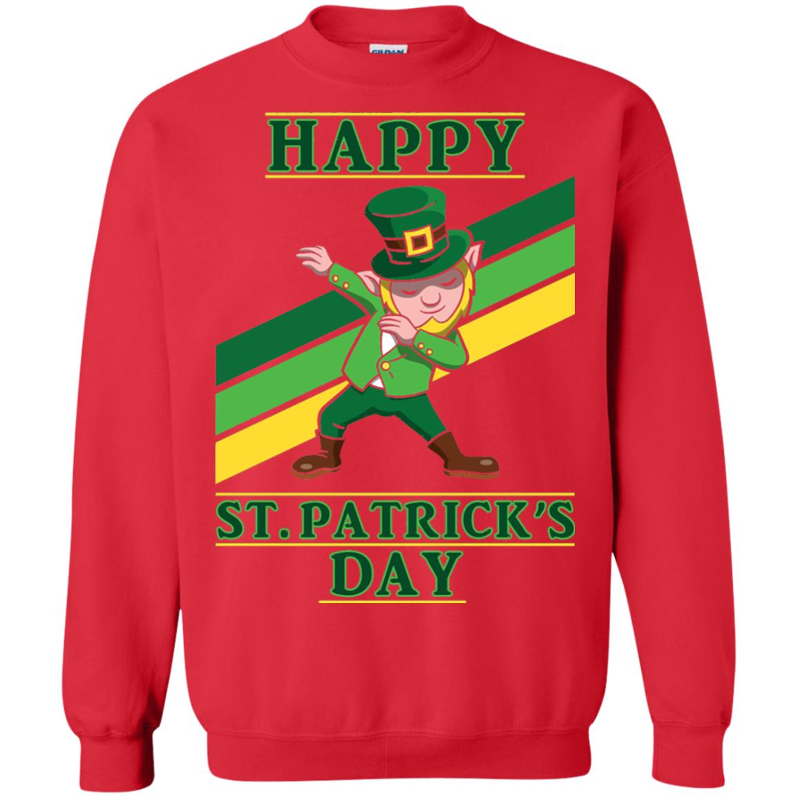 Dabbing Leprechaun Saint Patrick_s Day T-shirt Red