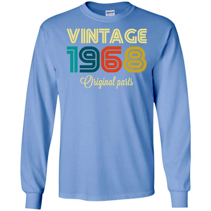 Vintage 1968 Funny Old School 50th Birthday T-shirt Carolina Blue