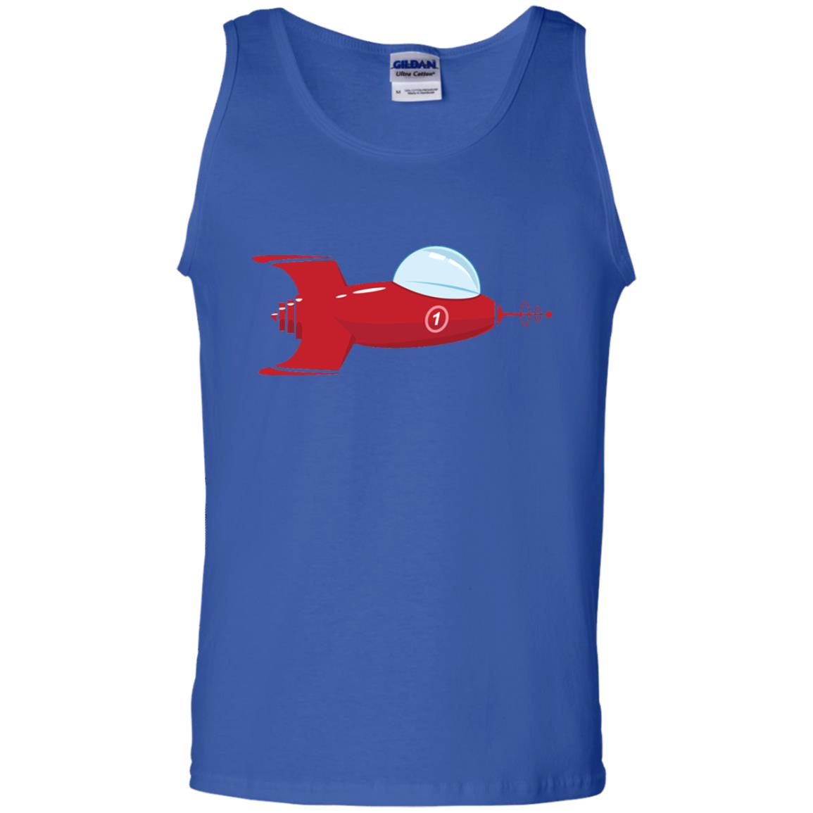 Vintage Spaceship Video Game Gamer T-shirt Royal