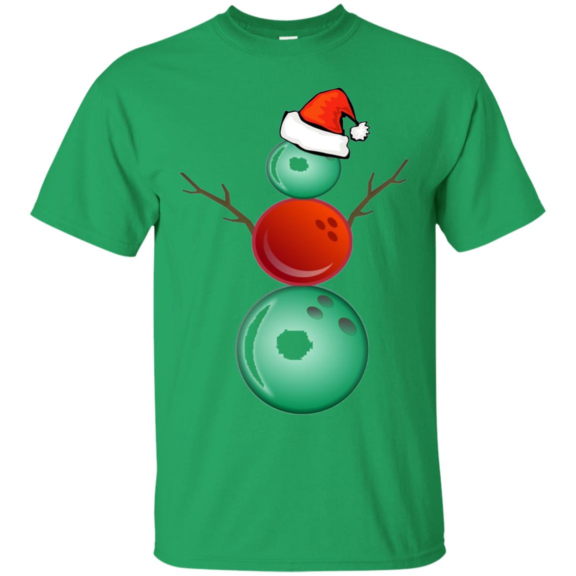 Funny Christmas Shirts Bowling Snowman Irish Green