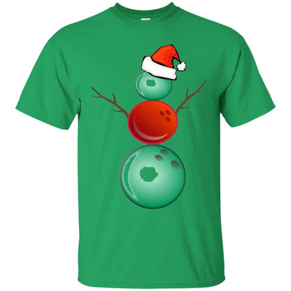 Funny Christmas Shirts Bowling Snowman Irish Green