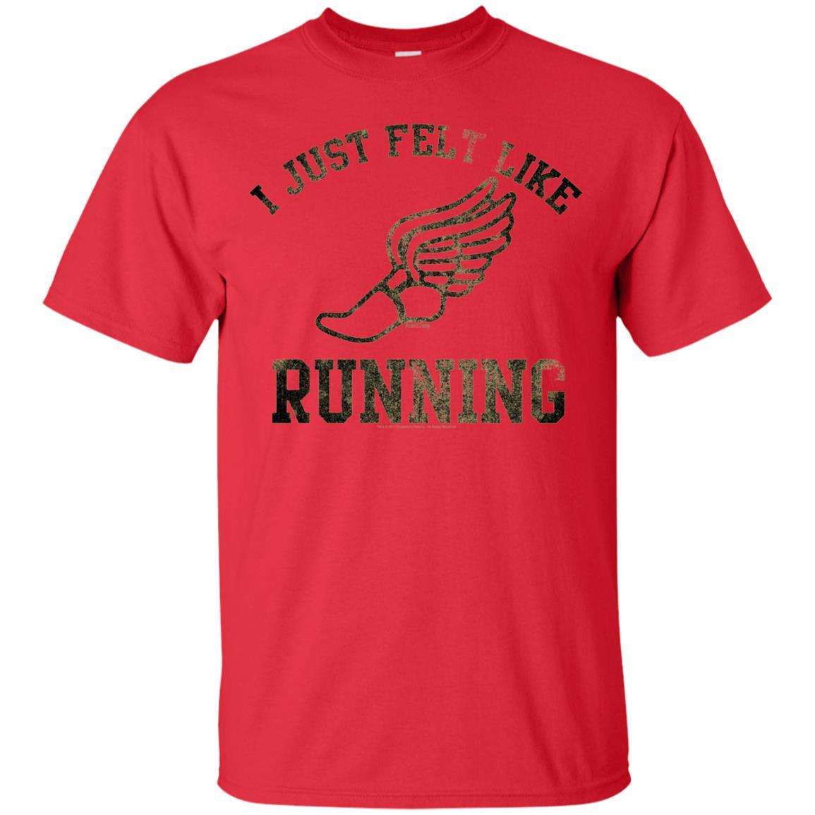 Movie T-Shirt I Just Felt Like Running Red