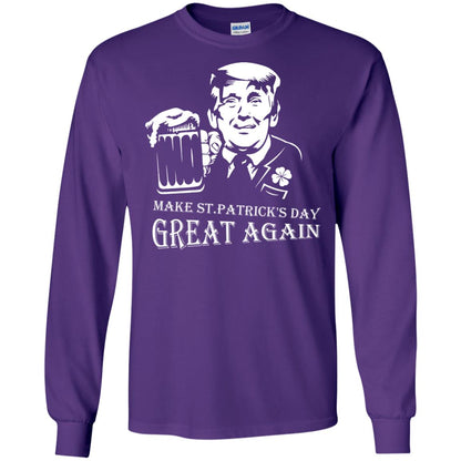 Anti Trump T-shirt Make St.patrick's Day Great Again With American President Purple