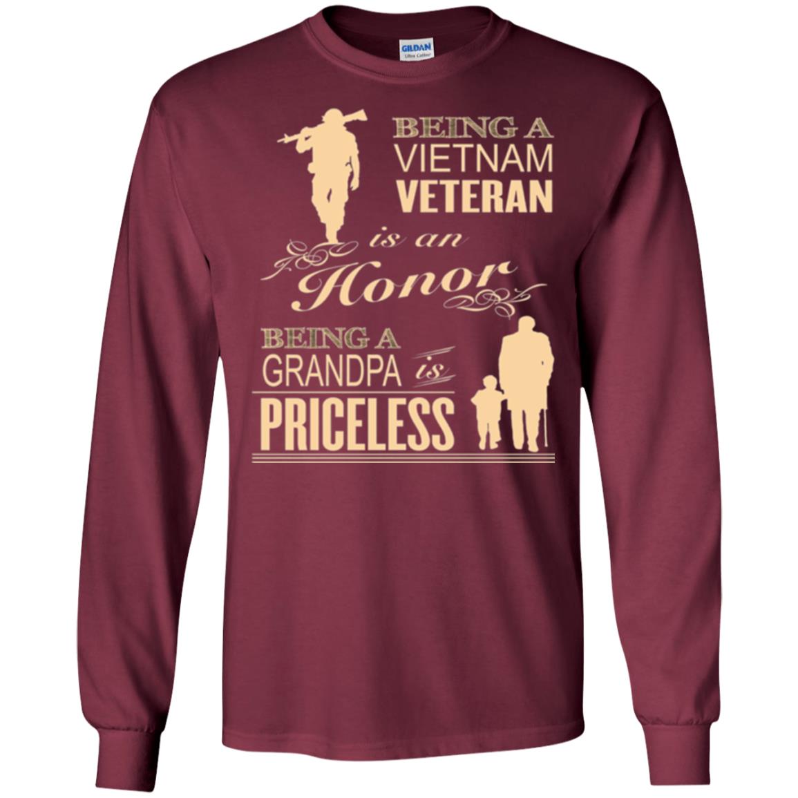Veteran T-shirt Being A Vietnam Veteran Is An Honor Maroon