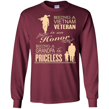 Veteran T-shirt Being A Vietnam Veteran Is An Honor Maroon