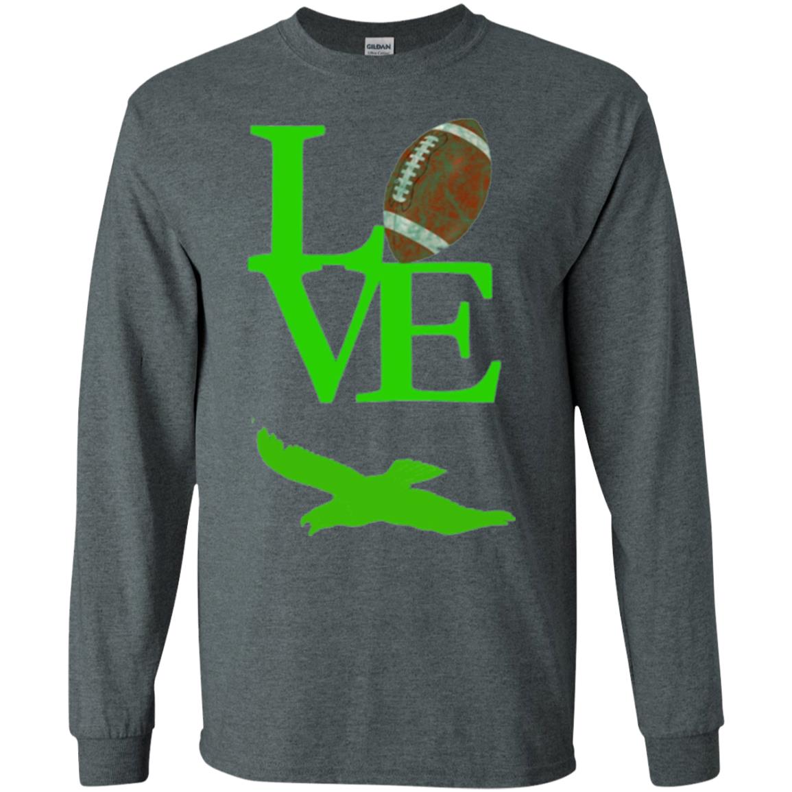 Football Lover T-shirt Love Football Flying Bird T-shirt Dark Heather