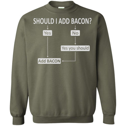 Bacon Lovers T-shirt Shoud I Add Bacon Military Green