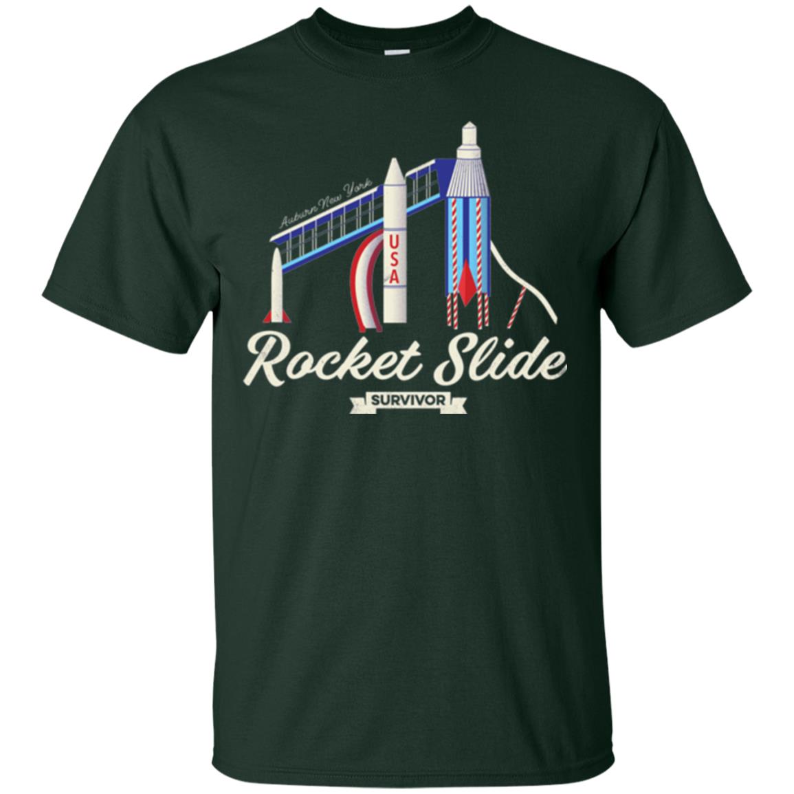 I Survived The Rocket Slide T-shirt Forest Green