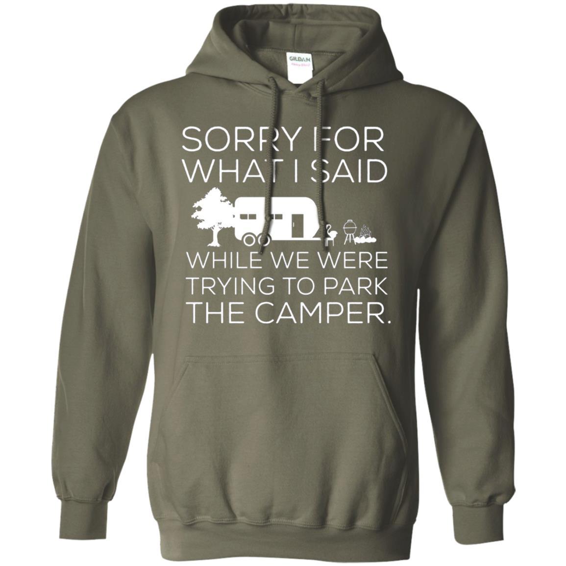 Camping T-shirt We Were Trying To Park The Camper Military Green