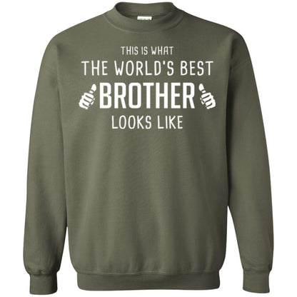 Brother T-shirt This Is What The Worlds Best Brother Looks Like Military Green
