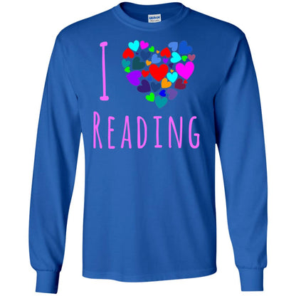 I Love Reading Club Heart Love Books Gift Shirt For Bookworm Royal
