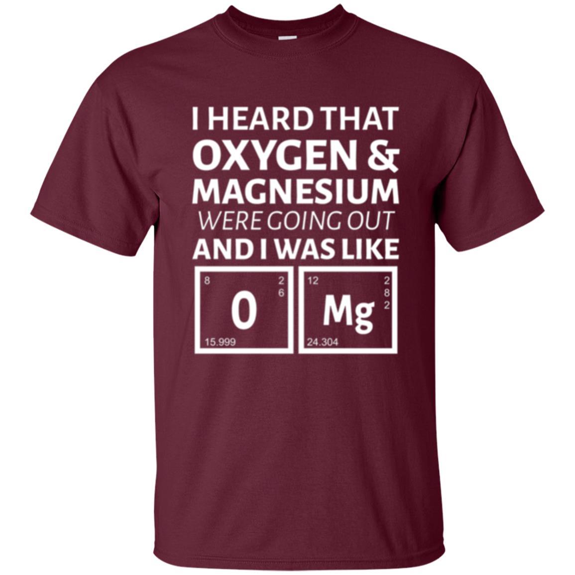 Science T-shirt I Heard That Oxygen And Magnesium Were Going Out Maroon