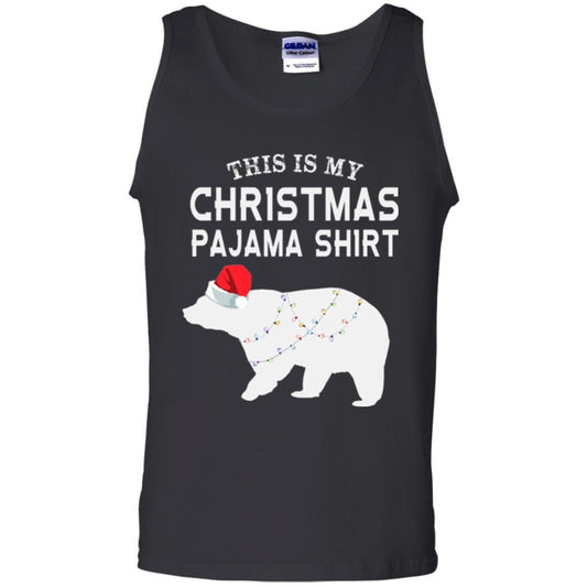 Polar Bear T-shirt This Is My Christmas Pajama Black