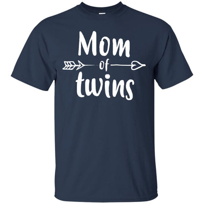 Mom Of Twins Mother's Day Mommy T-shirt Navy