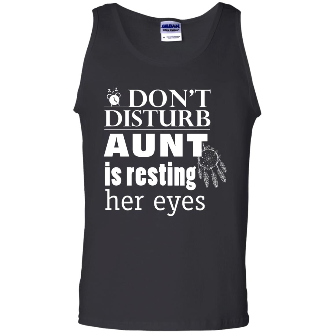 Don't Disturb Aunt Is Resting Her Eyes Funny Auntie Shirt Black