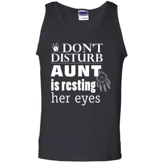 Don't Disturb Aunt Is Resting Her Eyes Funny Auntie Shirt Black