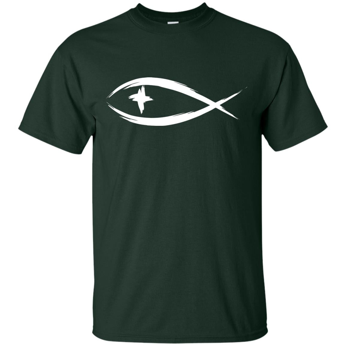 Jesus Fish Christian Shirt Forest