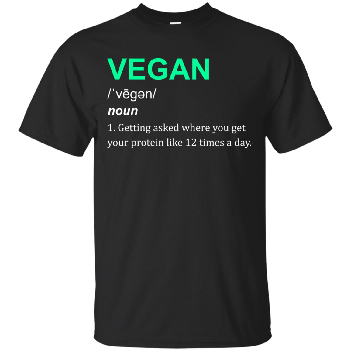 Vegan Shirt You Get Your Protein Like 12 Times A Day Black