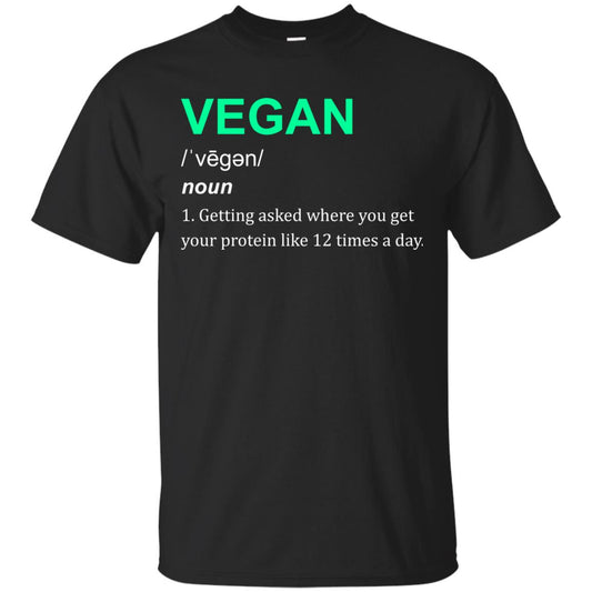 Vegan Shirt You Get Your Protein Like 12 Times A Day Black